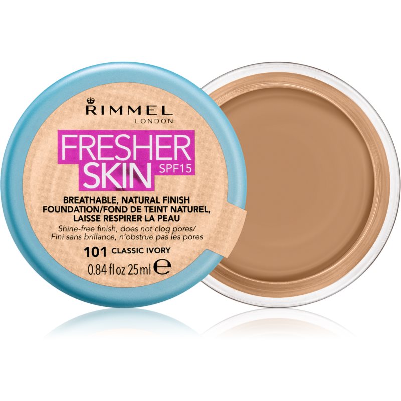 

Rimmel Fresher Skin ультра легкий тональний крем SPF 15 відтінок 101 Classic Ivory