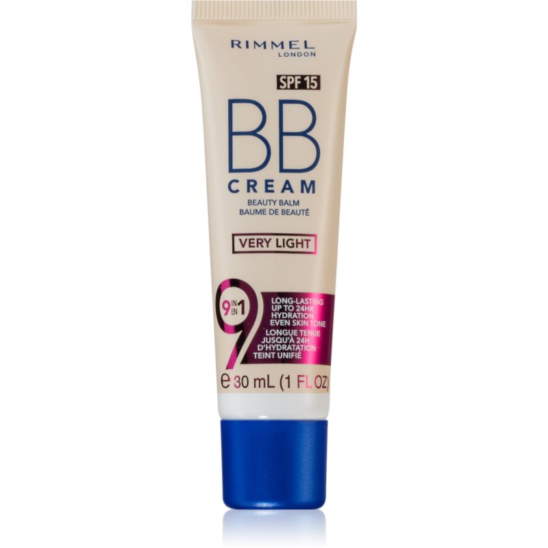Rimmel BB Cream 9 In 1 BB Cream SPF 15 Shade Very Light 30 Ml