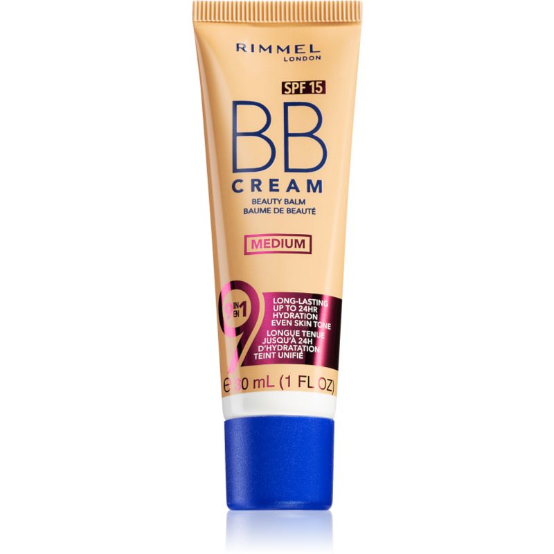 Rimmel BB Cream 9 In 1 BB Cream SPF 15 Shade Medium 30 Ml