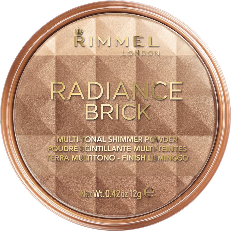 Rimmel Radiance Brick rozświetlający puder brązujący odcień 001 Light 12 g