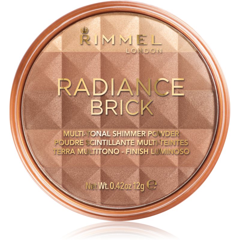 E-shop Rimmel Radiance Brick bronzující rozjasňující pudr odstín 002 Medium 12 g