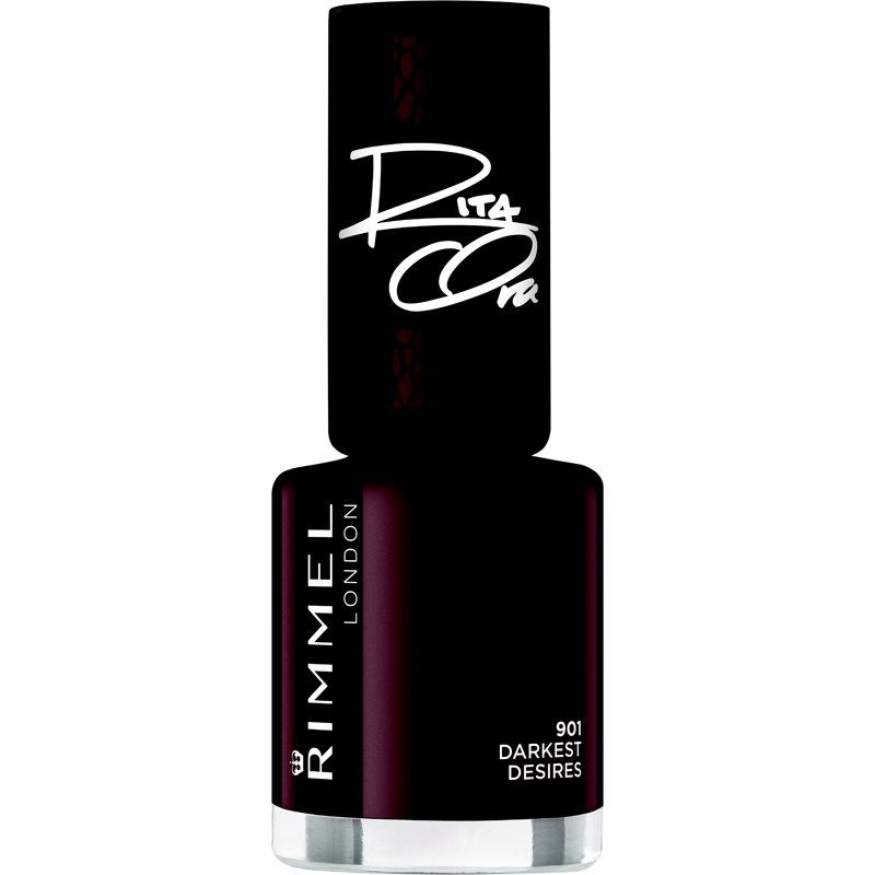 Rimmel 60 Seconds By Rita Ora quick-drying nail polish shade 901 Darkest Desires 8 ml
