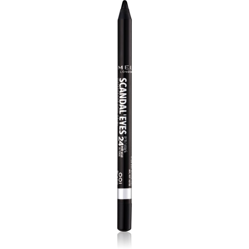 Rimmel ScandalEyes Waterproof Kohl Kajal водоустойчив молив за очи цвят 001 Black 1,3 гр.