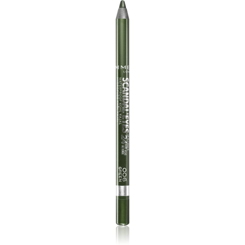 Rimmel ScandalEyes Waterproof Kohl Kajal waterproof eyeliner pencil shade 006 Green 1,3 g
