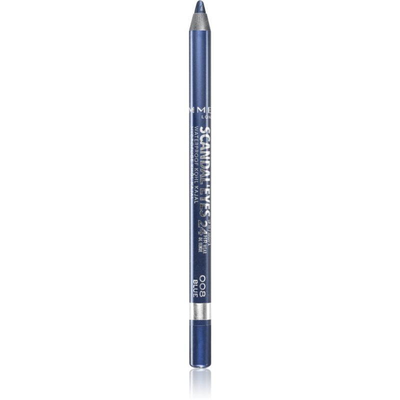 Rimmel ScandalEyes Waterproof Kohl Kajal vodoodporni svinčnik za oči odtenek 008 Blue 1,3 g