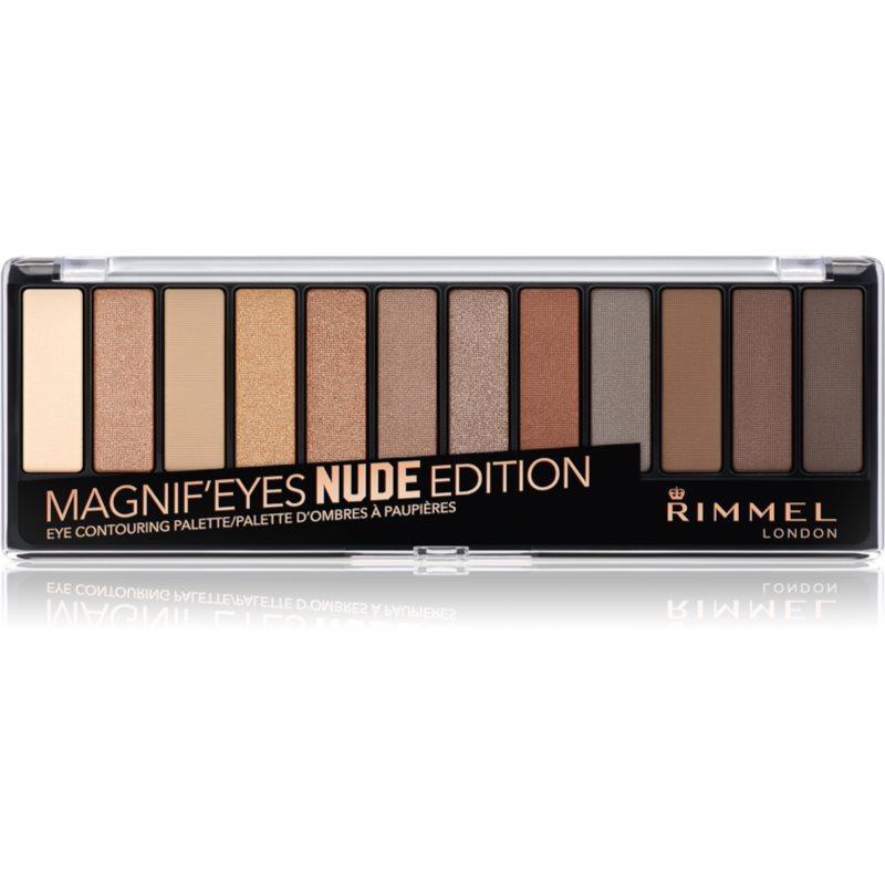 Rimmel London Magnif´Eyes Contouring Palette 14,16 g očný tieň pre ženy 001 Nude Edition
