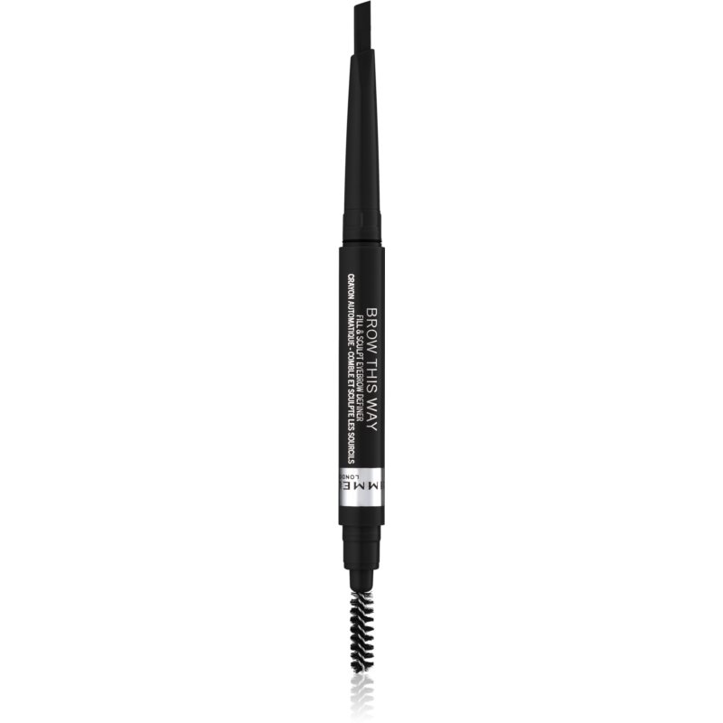 Rimmel Brow This Way Eyebrow Pencil With 2-in-1 Brush Shade 004 Soft Black 0,25 G