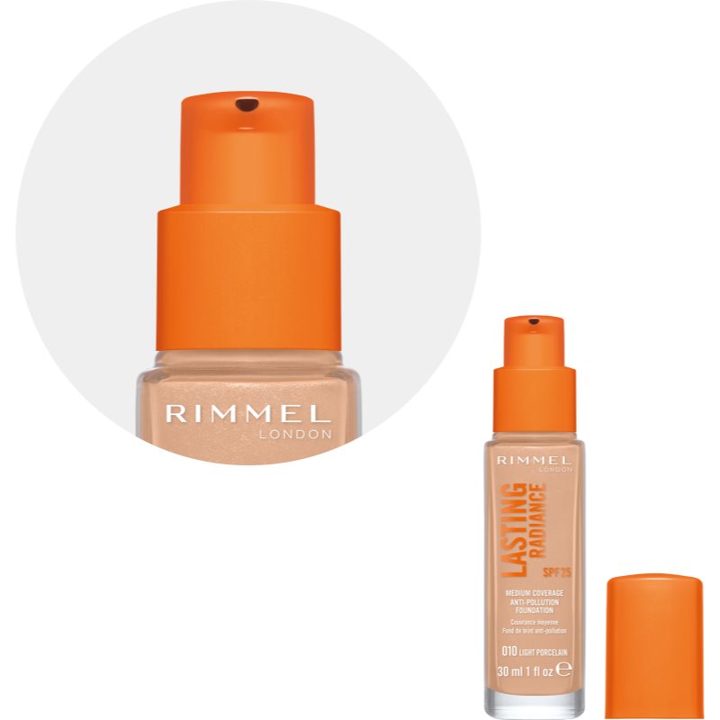 Rimmel Lasting Radiance Fond De Teint Illuminateur SPF 25 Teinte 010 Light Porcelain 30 Ml