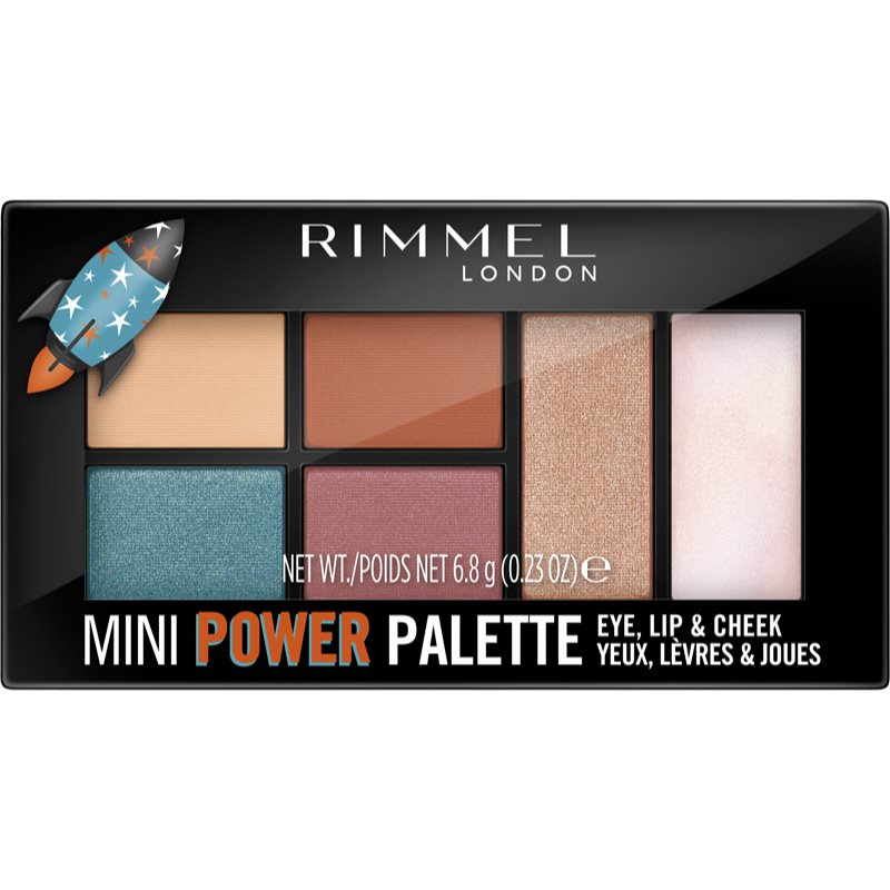 Rimmel Mini Power Palette палетка для макіяжу обличчя відтінок 04 Pioneer 6.8 гр