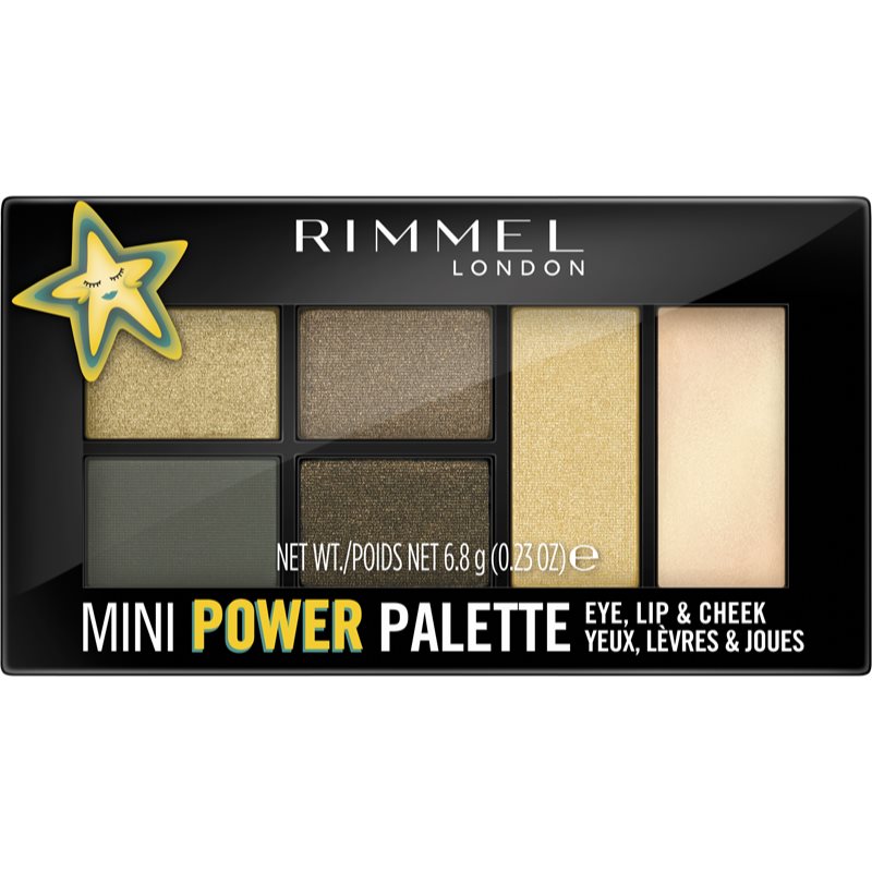 Rimmel Mini Power Palette палетка для макіяжу обличчя відтінок 05 Boss Babe 6.8 гр