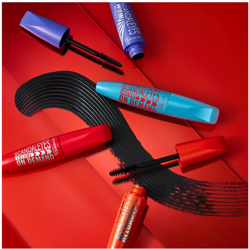 Rimmel ScandalEyes Volume On Demand водостійка об'ємна туш для вій відтінок 001 Black 12 мл