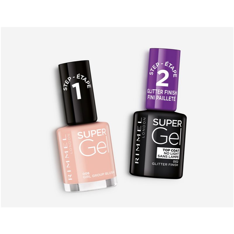 Rimmel Super Gel Gel Nail Polish Without UV/LED Sealing Shade 008 Girl Group Blush 12 Ml