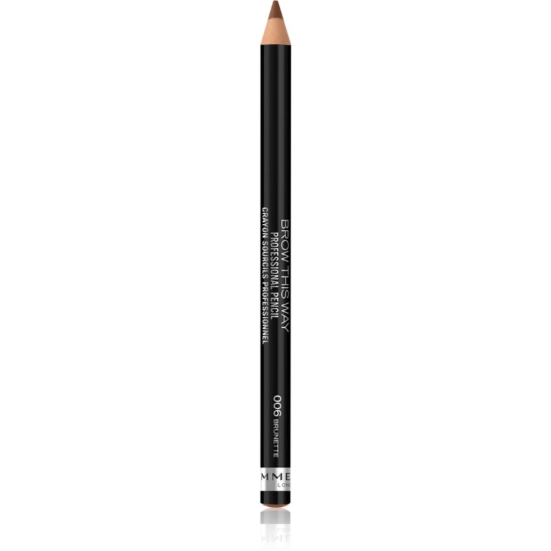 Rimmel Brow This Way Eyebrow Pencil with Brush Shade 006 Brunette 1,4 g
