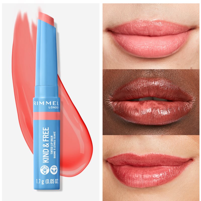 Rimmel Kind & Free Tinted Lip Balm Shade 004 Hibiscus Blaze 1,7 G