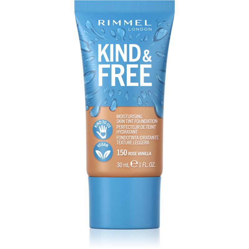 Rimmel Kind & Free легкий зволожуючий тональний крем відтінок 150 Rose Vanilla 30 мл