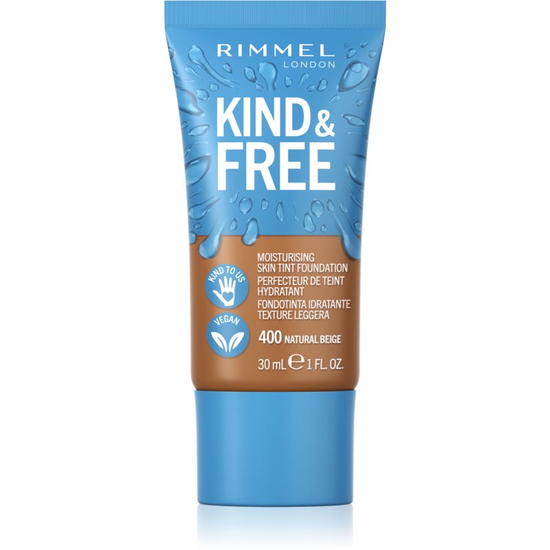 E-shop Rimmel Kind & Free lehký hydratační make-up odstín 400 Natural Beige 30 ml