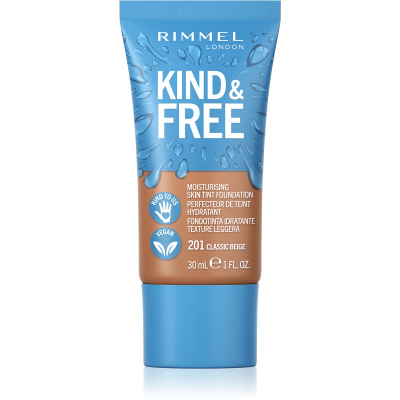 Rimmel Kind & Free легкий зволожуючий тональний крем відтінок 201 Classic Beige 30 мл