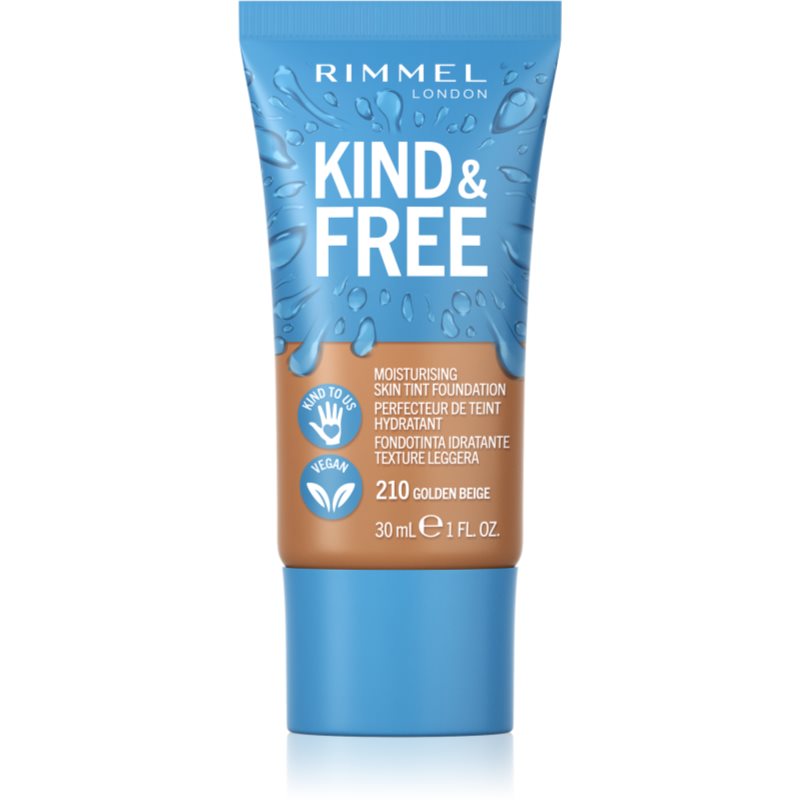 Rimmel Kind & Free легкий зволожуючий тональний крем відтінок 210 Golden Beige 30 мл