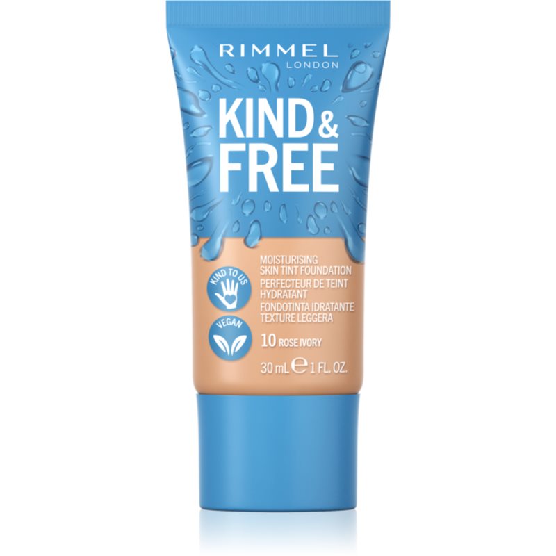 Rimmel Kind & Free ľahký hydratačný make-up odtieň 10 Rose Ivory 30 ml