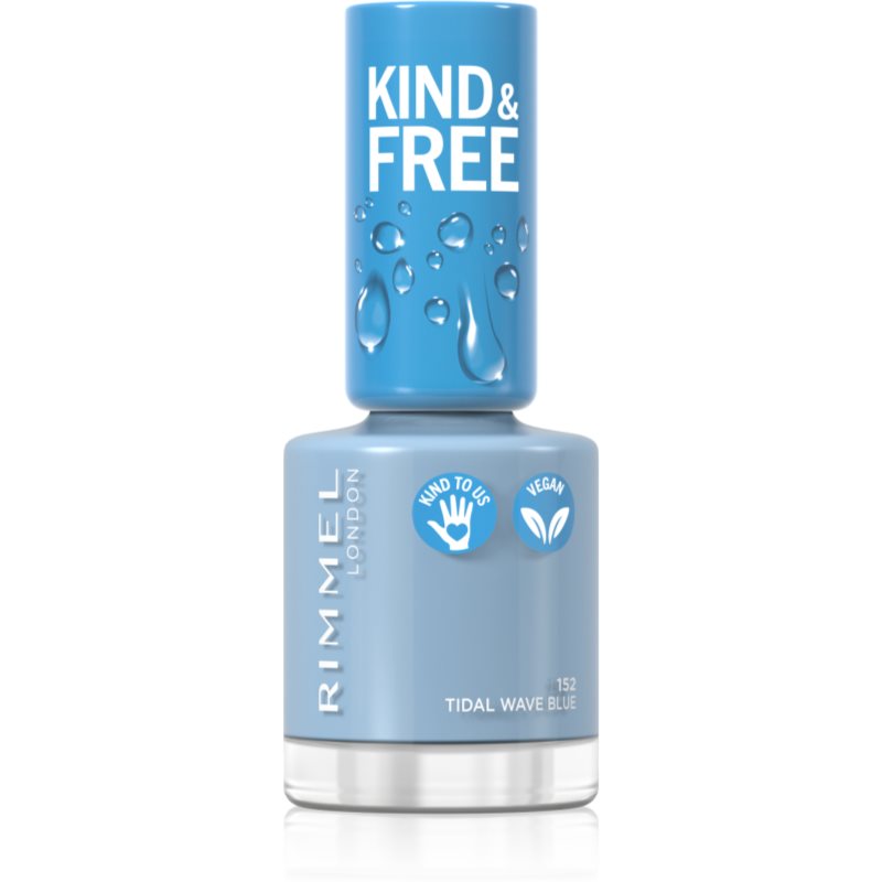 E-shop Rimmel Kind & Free lak na nehty odstín 152 Tidal Wave Blue 8 ml