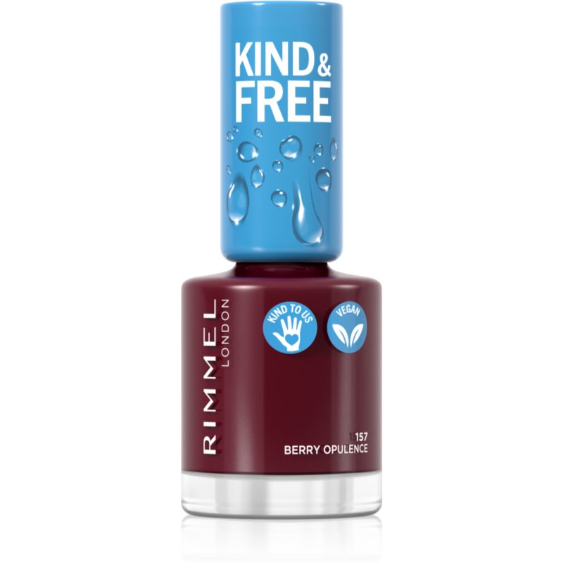 Rimmel Kind & Free nail polish shade 157 Berry Opulence 8 ml
