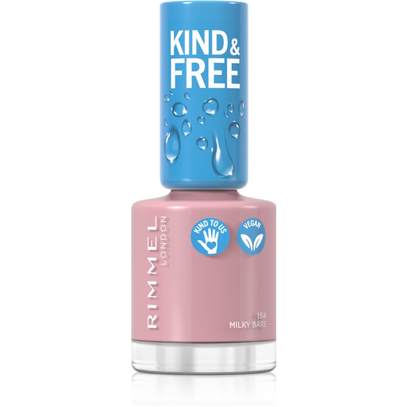 E-shop Rimmel Kind & Free lak na nehty odstín 154 Milky Bare 8 ml