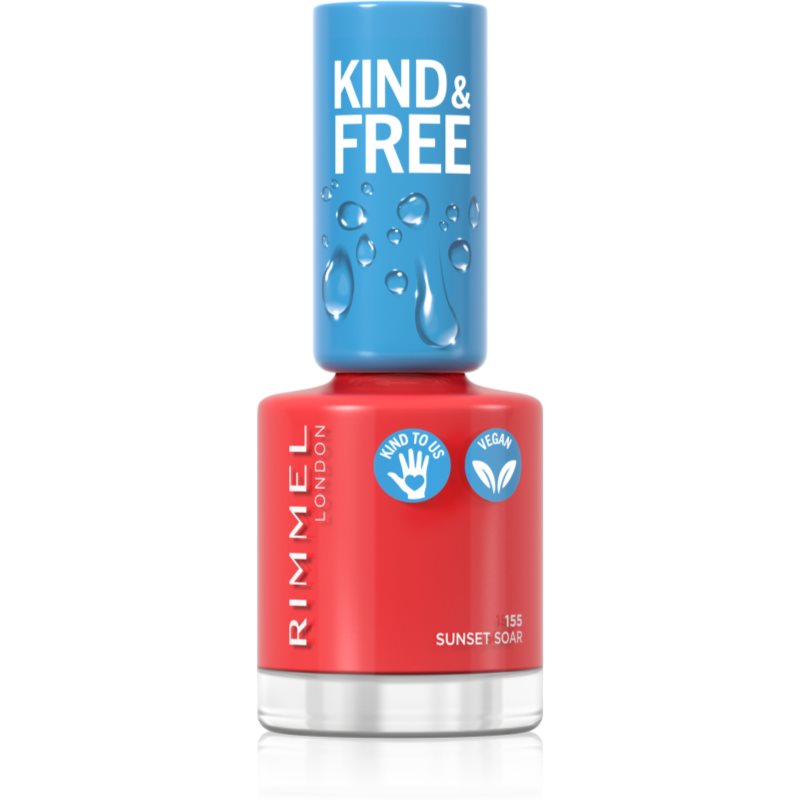 Rimmel Kind & Free nail polish shade 155 Sunset Soar 8 ml
