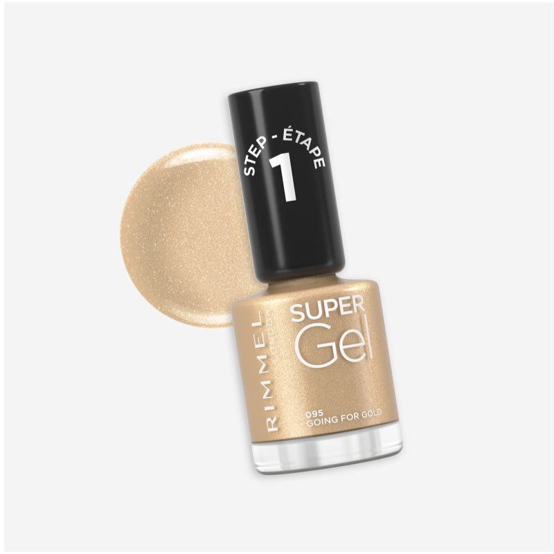 Rimmel Super Gel Gel Nail Polish Without UV/LED Sealing Shade 095 Going For Gold 12 Ml
