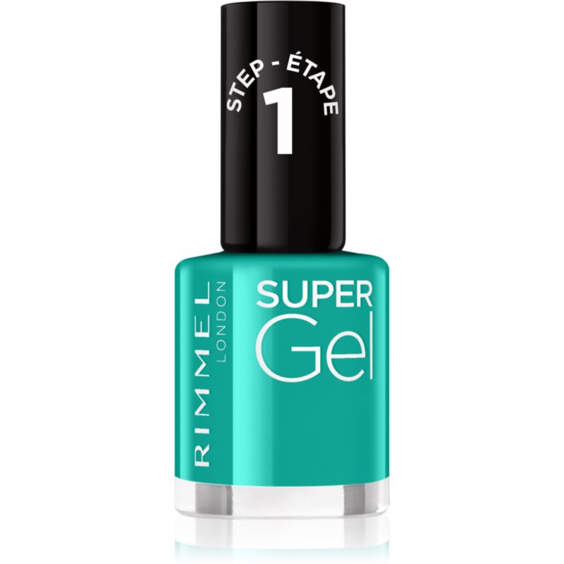 Rimmel Super Gel Гелевий лак для нігтів без використання UV/ LED лампи відтінок 098 Never Blue With You 12 мл