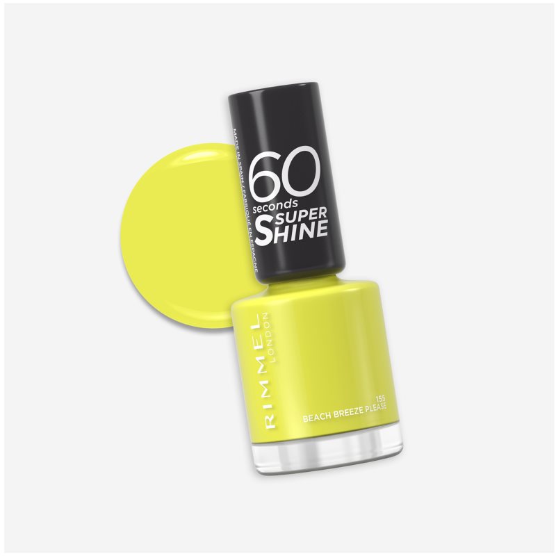 Rimmel 60 Seconds Super Shine Vernis à Ongles Teinte 155 Beach Breeze Please 8 Ml