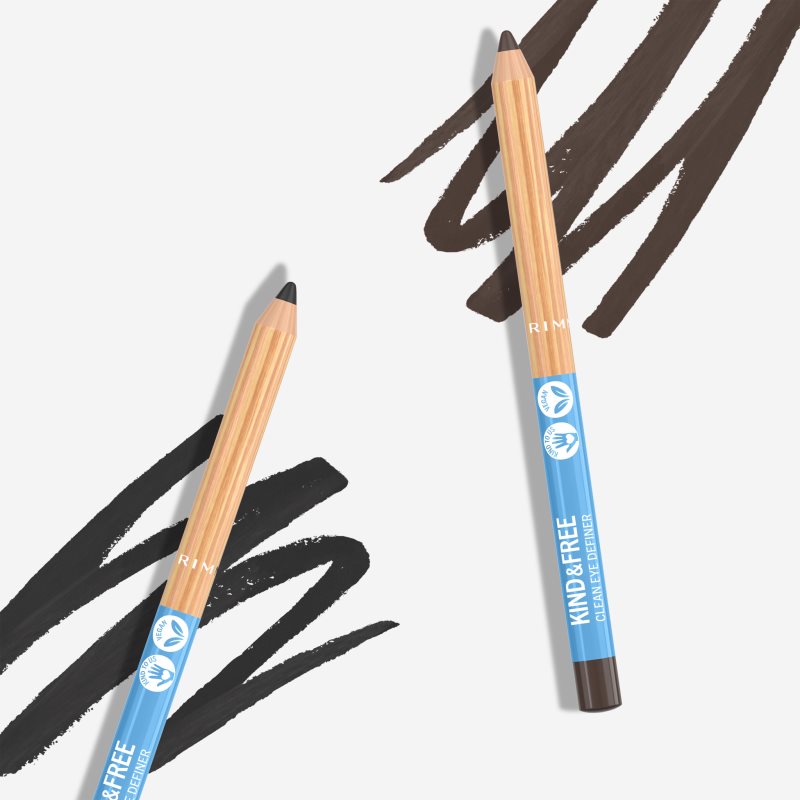Rimmel Kind & Free олівець для очей з інтенсивним кольором відтінок 1 Pitch Black 1,1 гр