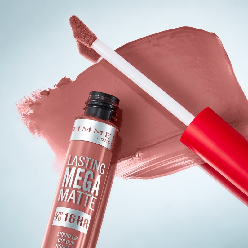 Rimmel Lasting Mega Matte легка рідка матова помада 16 години відтінок Strapless 7,4 мл