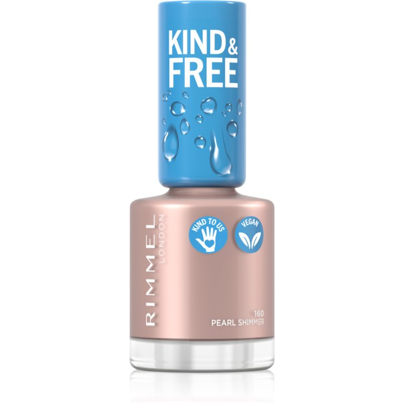 Rimmel Kind & Free лак для нігтів відтінок 160 Pearl Shimmer 8 мл