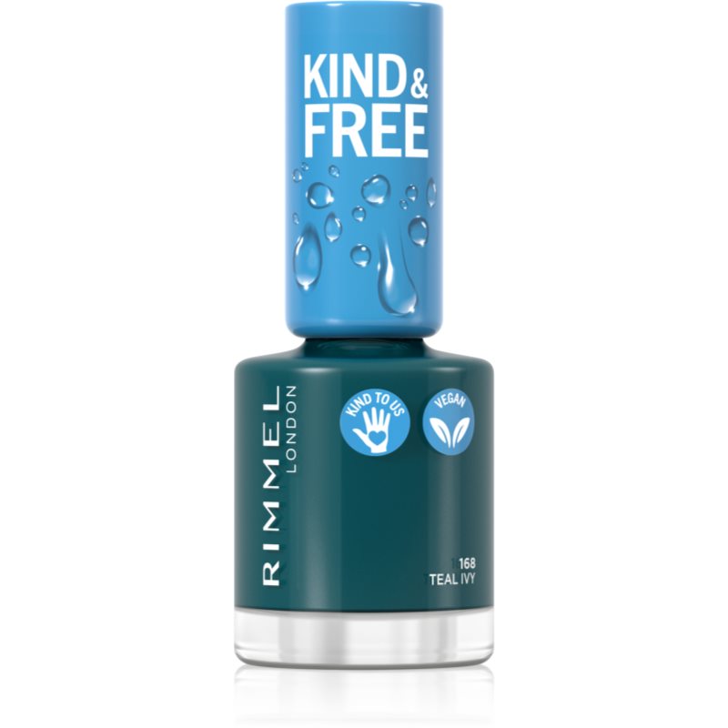 E-shop Rimmel Kind & Free lak na nehty odstín 168 Teal Ivy 8 ml