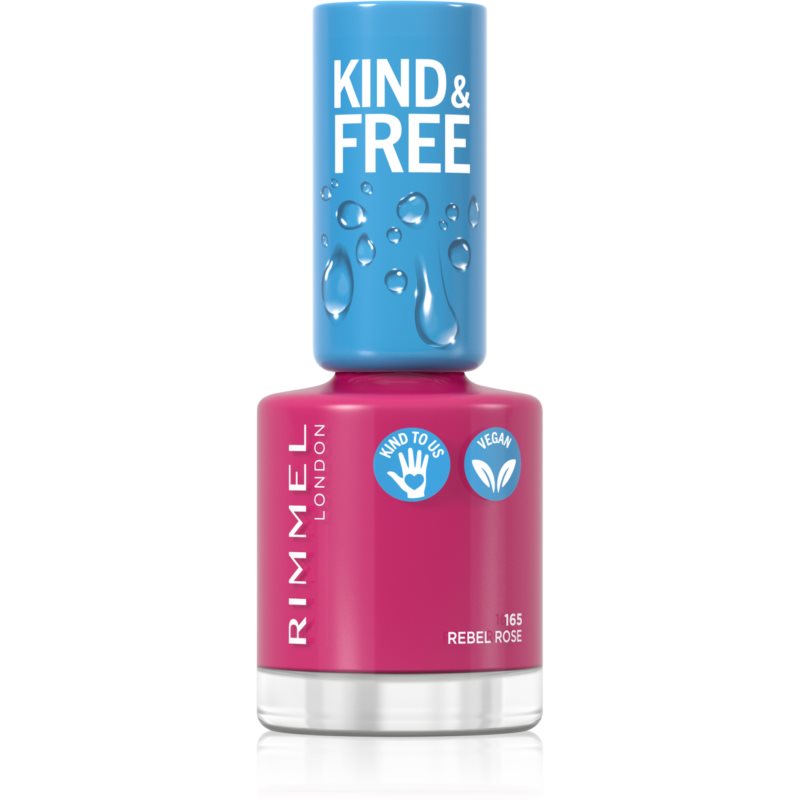 E-shop Rimmel Kind & Free lak na nehty odstín 165 Rebel Rose 8 ml