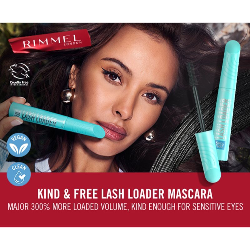 Rimmel Kind & Free об'ємна та водостійка туш для вій відтінок 002 Brown 9.5 мл