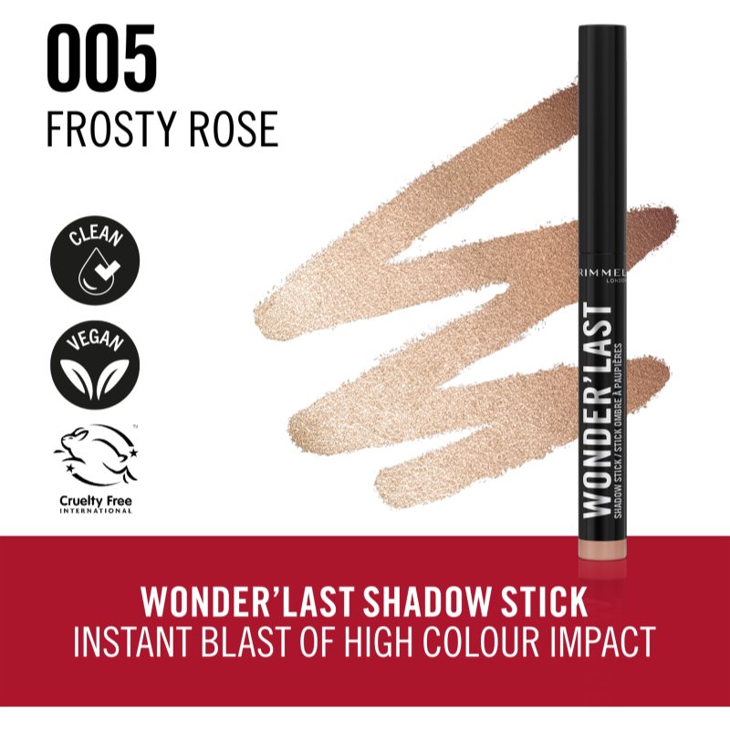 Rimmel cienie do powiek w kredce odcień 005 Frosty Rose 1,64 g