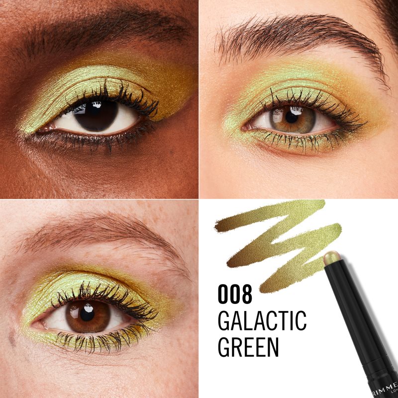 Rimmel cienie do powiek w kredce odcień 008 Galactic Green 1,64 g