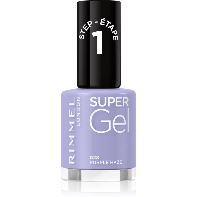Rimmel Super Gel gel nail polish without UV/LED sealing shade 028 Purple Haze 12 ml

