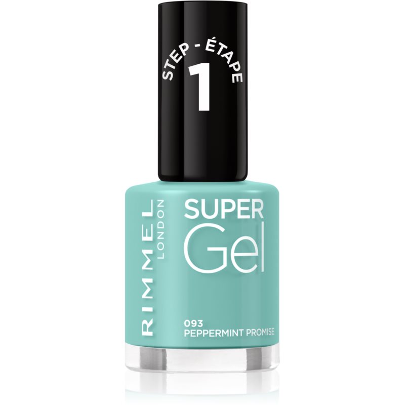 Rimmel Super Gel gel nail polish without UV/LED sealing shade 093 Peppermint Promise 12 ml

