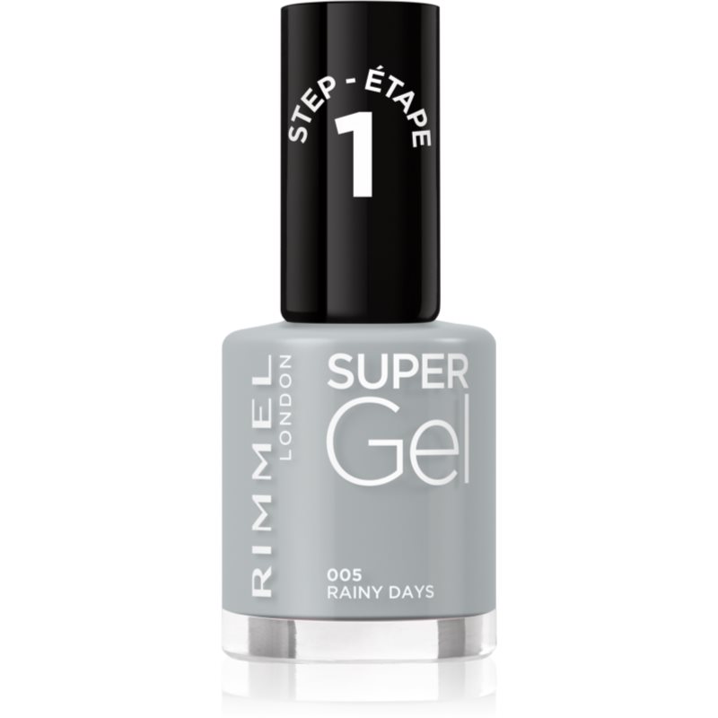 Rimmel Super Gel gel nail polish without UV/LED sealing shade 005 Rainy Days 12 ml
