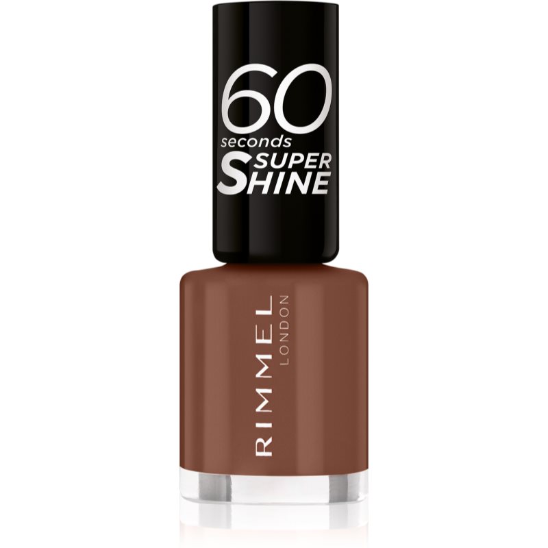 Rimmel 60 Seconds Super Shine nail polish shade 140 Chocolate Eclipse 8 ml
