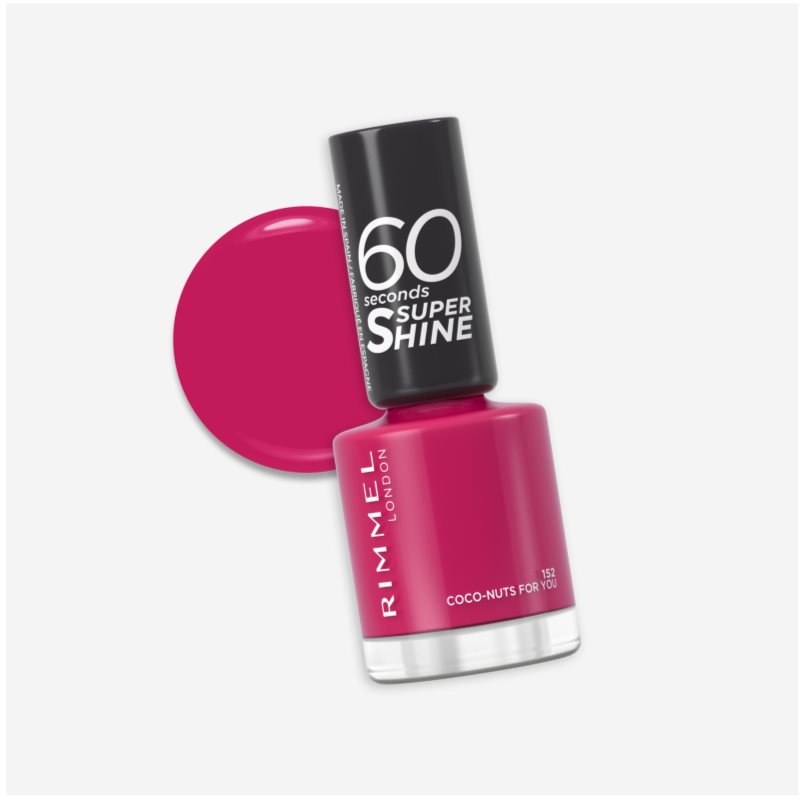 Rimmel 60 Seconds Super Shine nail polish shade 321 Pink Fields 8 ml