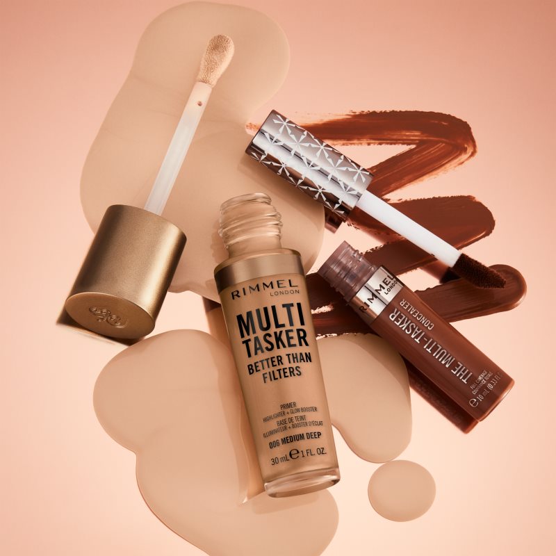 Rimmel Multi-Tasker Better Than Filters prebase iluminadora para unificar el tono de la piel tono 004 Light Medium 30 ml