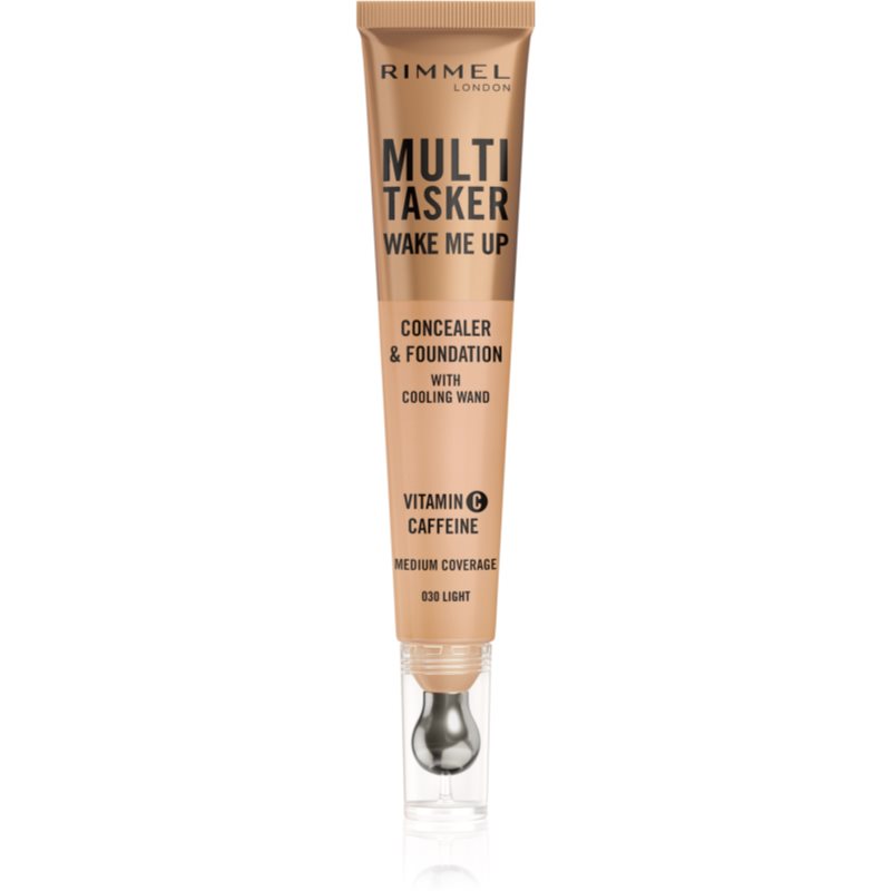 Rimmel Multi-Tasker Wake Me Up Make-up und Korrektor zur Verjüngung der Gesichtshaut Farbton 30 Light 20 ml