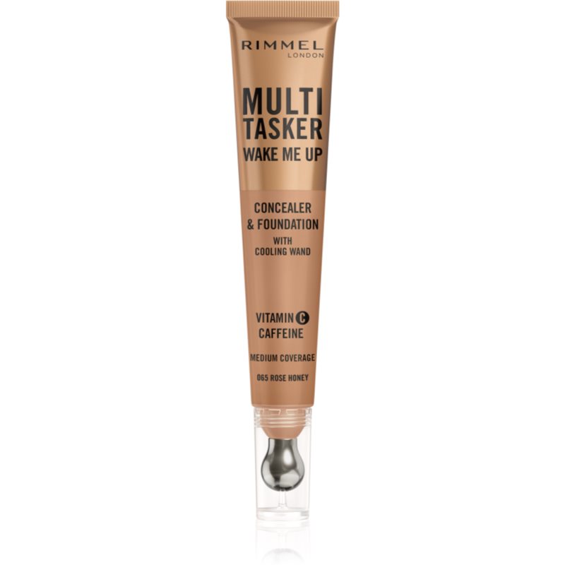 Rimmel Multi-Tasker Wake Me Up Make-up und Korrektor zur Verjüngung der Gesichtshaut Farbton 65 Rose Honey 20 ml