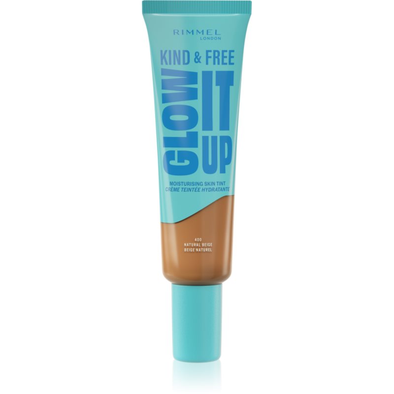 Rimmel Kind & Free Glow It Up lehký hydratační make-up odstín 400 Natural Beige 30 ml