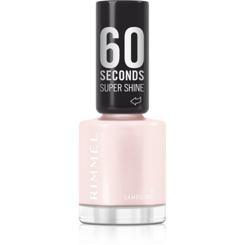 Rimmel 60 Seconds Super Shine lak na nehty odstín 108 Cameo Rose 8 ml