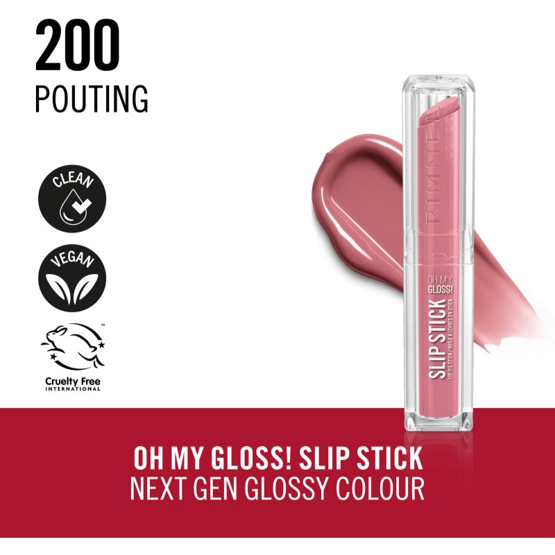 Rimmel Stay Glossy glänzender Lippenstift für Lippen Farbton POUTING 3.4 g (Bild 4)