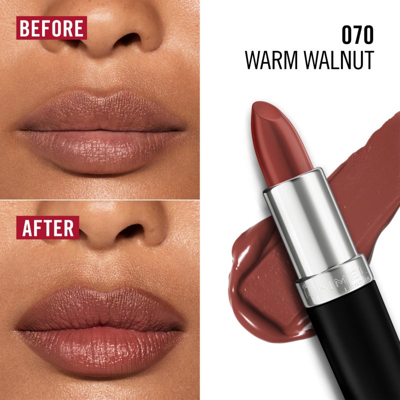 Rimmel Lasting Finish dlouhotrvající rtěnka odstín 070 Warm Walnut 4 g (obrázek 3)